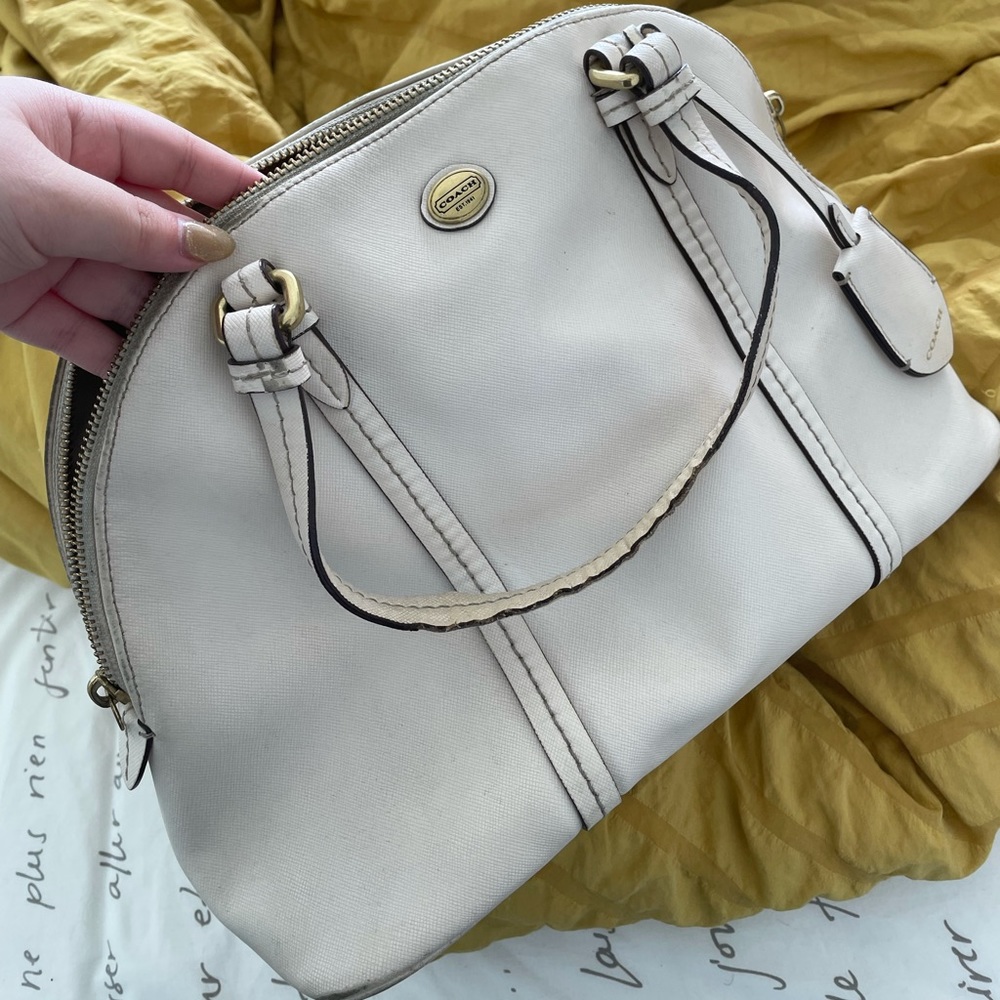Coach White Handbag